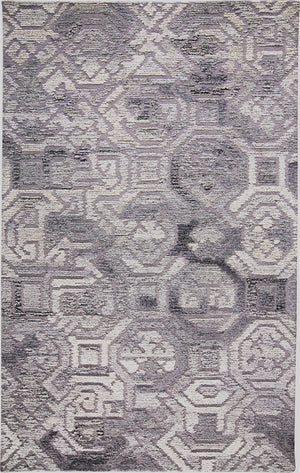 Feizy Rugs Asher Wool/Viscose Hand Tufted Industrial Rug Gray/Ivory/Taupe 12' x 15'