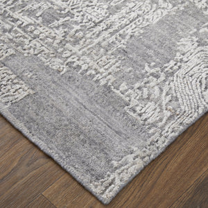 Feizy Rugs Eas6989f Eastfield Artisanal Hand-woven Viscose And Wool Abstract Rug - Modern Style For Any Space Gray Viscose,Wool Eas6989fdgy000e10