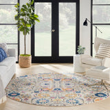 Nourison Passion PSN01 Machine Made Power-loomed Borderless Design Indoor Only Bohemian Transitional Rug Ivory,Multi, Ivory 100% Polypropylene 99446014689