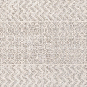 Livabliss Veranda Global Flatweave Polypropylene Indoor Rug for Entryway or Bohemian Spaces Gray, Ivory 6'7" x 9' VRD2304-679