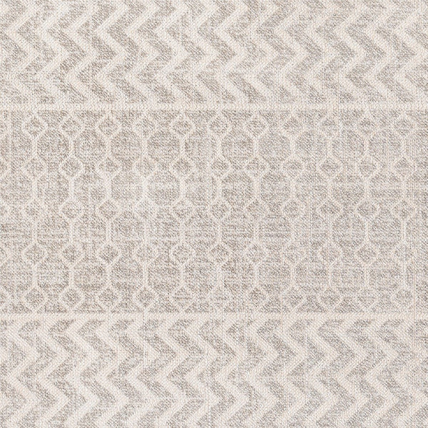 Livabliss Veranda Global Flatweave Polypropylene Indoor Rug for Entryway or Bohemian Spaces Gray, Ivory 6'7" x 9' VRD2304-679