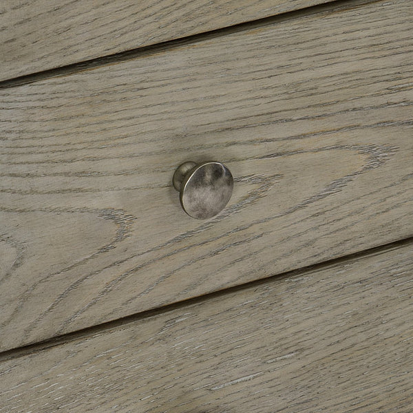 Bernhardt Bernhardt Weathered Pewter Albion Sideboard With X-Stretcher Base, 3 Drawers & Adjustable Shelves 311130