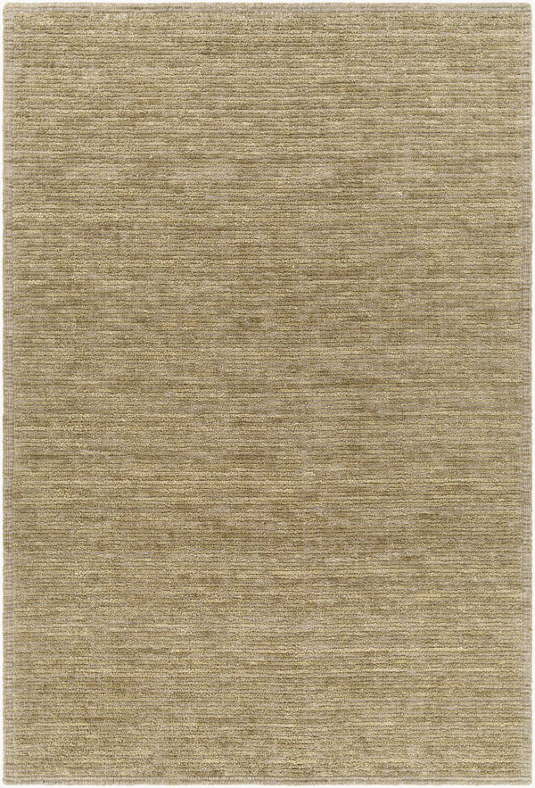 Surya Viera 2' X 3' Handmade Wool Rug - Stylish, Durable, High/Low Design For Modern Home Décor Olive Wool Vre2301-1215