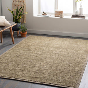 Surya Viera 2' X 3' Handmade Wool Rug - Stylish, Durable, High/Low Design For Modern Home Décor Olive Wool Vre2301-1215