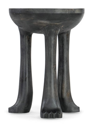 Hooker Furniture Commerce Mango Spot Table — Black Mango Wood Round Accent Table With Claw Feet, Compact 17"X24" Stylish Surface 7228-50692-85