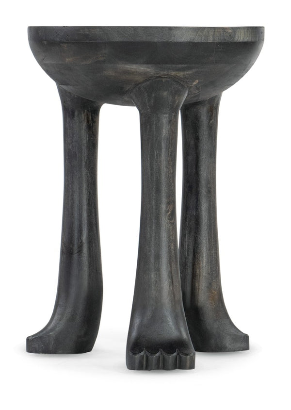 Hooker Furniture Commerce Mango Spot Table — Black Mango Wood Round Accent Table With Claw Feet, Compact 17"X24" Stylish Surface 7228-50692-85