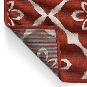 English Elm Christopher Knight Home® - MERIDIAN Durable 5703R Red Polypropylene Area Rug 5'3" x 7' Machine Woven Loop Pile, Easy Care 65855.00