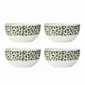 Lenox Kate Spade Evergreen 4-Piece Soup/ Cereal Bowls White, IVORY PORCELAIN 895363