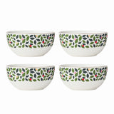 Kate Spade Evergreen Porcelain Bowls, 4-Pc Set, Gold Trim, Dishwasher Safe, 16 oz