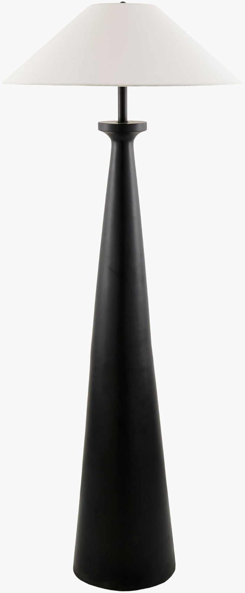 Surya Virello Minimalist Metal Floor Lamp with Felt Linen Shade for Living Room Reading VRLO-001