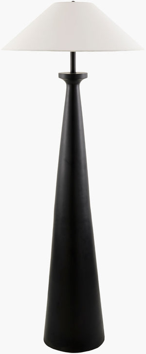 Surya Virello Minimalist Metal Floor Lamp with Felt Linen Shade for Living Room Reading VRLO-001
