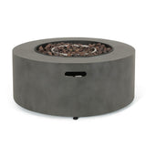 Christopher Knight Home® Noble House Wellington Round Iron Fire Pit -40,000 Btu,Tank Outside