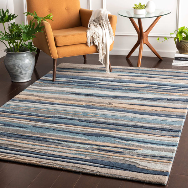 Surya Vernier 2' X 3' Hand Tufted High Pile Rug - Luxurious Polyester & Wool Blend For Modern Spaces Gray Wool,Polyester Vrn1010-23