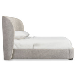 Bernhardt Bernhardt Geneve Shelter Upholstered Bed with Winged Headboard and Tailored Footboard King K2293