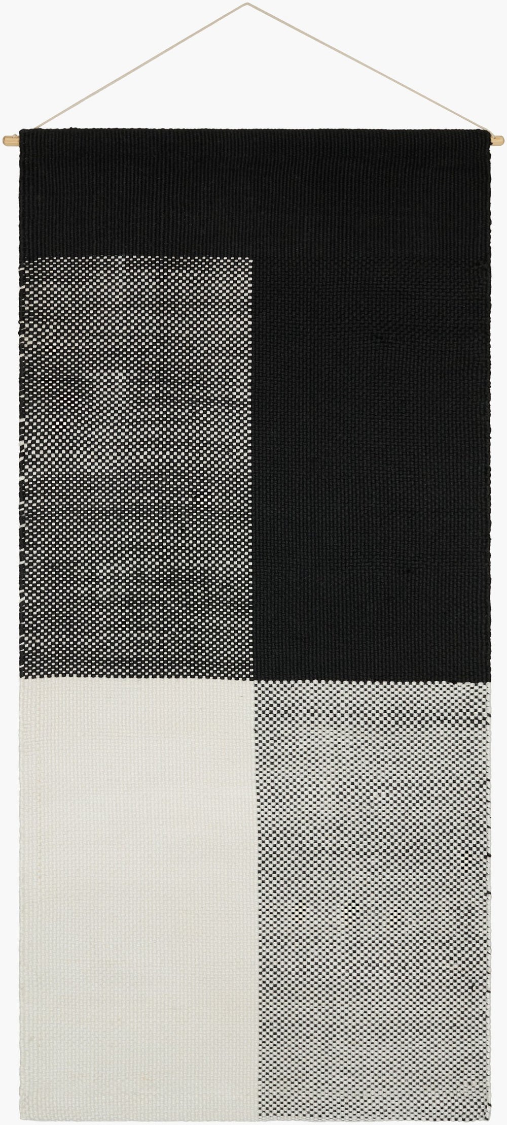 Surya Versay Bohemian Wall Hanging Decor - 66"H X 24"W - Eco-friendly Recycled Pet Yarn Artistry Ebony Recycled Pet Yarn,Wood Vrs002-60308