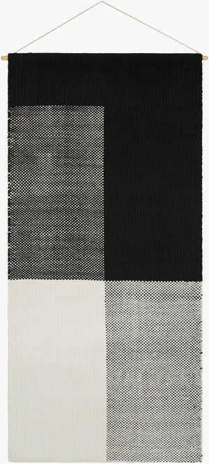 Surya Versay Bohemian Wall Hanging Decor - 66"H X 24"W - Eco-friendly Recycled Pet Yarn Artistry Ebony Recycled Pet Yarn,Wood Vrs002-60308