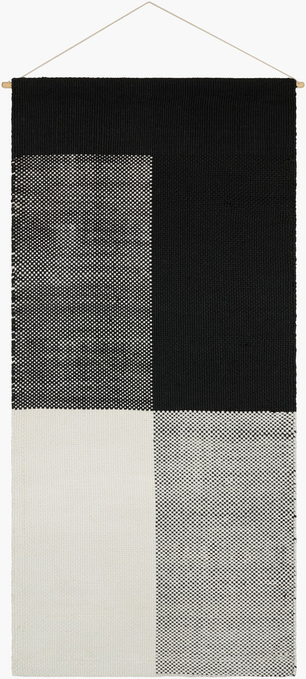 Surya Versay Bohemian Wall Hanging Decor - 66"H X 24"W - Eco-friendly Recycled Pet Yarn Artistry Ebony Recycled Pet Yarn,Wood Vrs002-60308