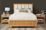 Parker House Escape - Bedroom Queen Panel Bed With 2 Nightstands Brown Rubberwood Solids ,Oak Veneers Besc-3pc-1250-n2