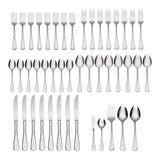 Lenox Oneida Satin Sand Dune 45 Piece Everyday Flatware Set, Service for 8 Metallic, STAINLESS METAL 2641045BL20