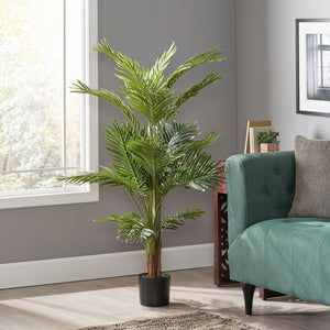 English Elm 130cm Artificial Tropical Palm Tree Faux Feathered Fronds Indoor Lifelike Decor 70523.00