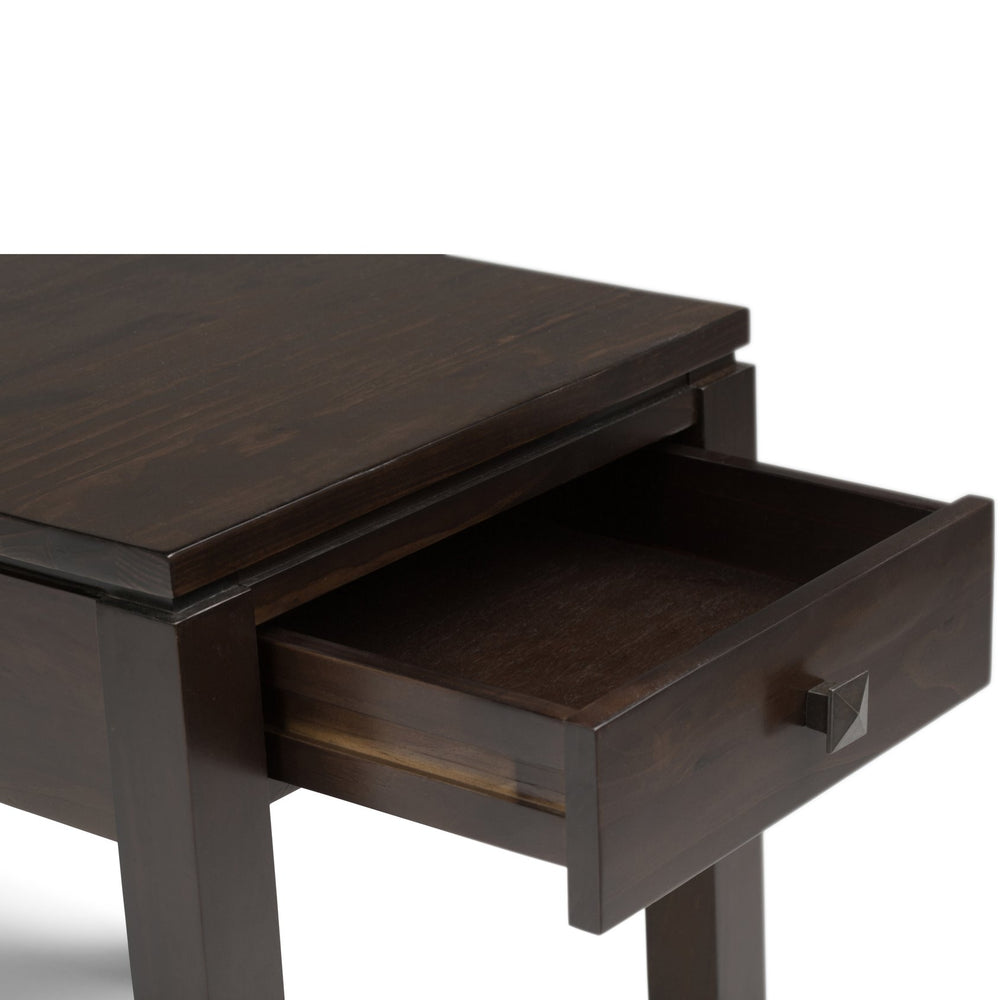 English Elm Cosmopolitan End Table - Rich Mahogany Brown With Storage, Modern Design For Any Living Space B136P159516