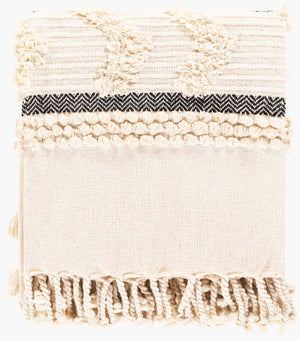 Livabliss Vasant Moroccan Woven Cotton Throw with Fringe Trim for Sofas Chairs and Beds VSA1000-5060