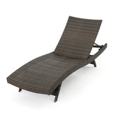 Christopher Knight Home® - Noble House - Salem Outdoor Mixed Mocha Wicker Armless Chaise Lounge - Set Of 2