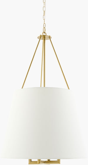 Livabliss Visse Linen Shade Iron Chandelier Warm Diffused Glow for Dining Room or Entryway VSE-002