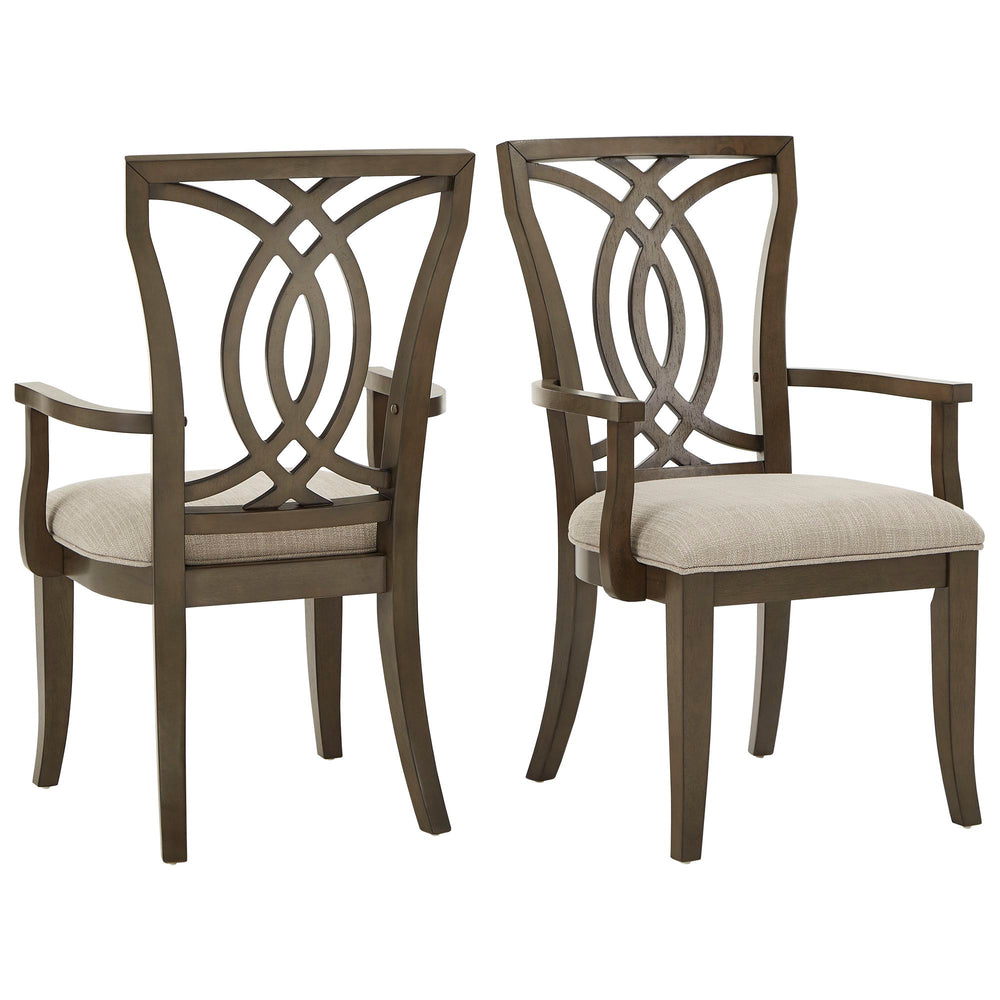 Homelegance By Top-Line Estefania Dark Walnut Finish and Fabric Dining Chairs (Set of 2) Brown Wood