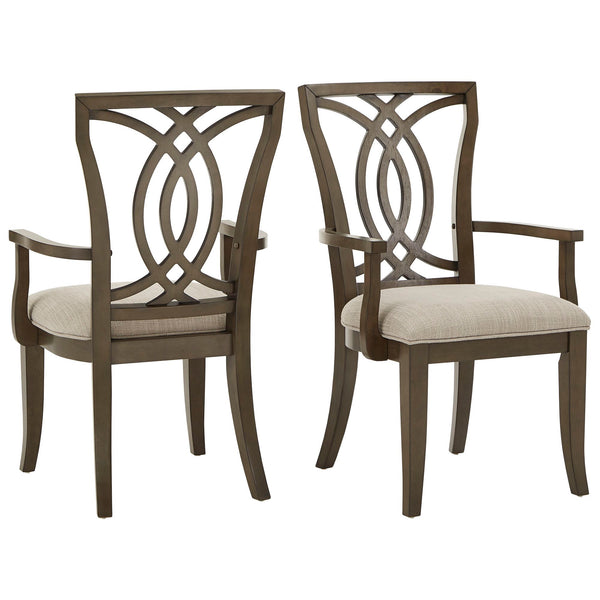Homelegance By Top-Line Estefania Dark Walnut Finish and Fabric Dining Chairs (Set of 2) Brown Wood
