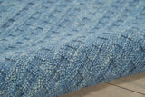 Nourison Perris PERR1 Handmade Woven No Border Indoor Only Contemporary  Rug Denim, Blue 100% Wool 99446222626