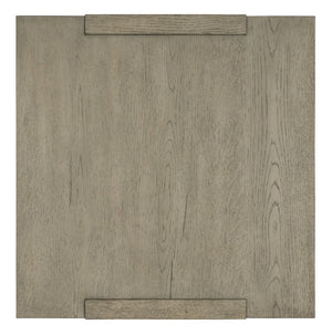 Hooker Furniture Linville Smoked-Mink Trails End Table With Oak Veneer, Plinth Base, Open Shelf For Modern Rustic Homes 6150-80113-85