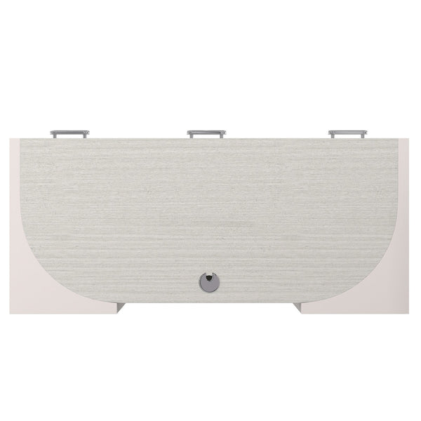 Bernhardt Bernhardt Stratum Desk With Mist Top & Fossil Faux Stone Ends, Polished Nickel Pulls, Usb/Ac D22514