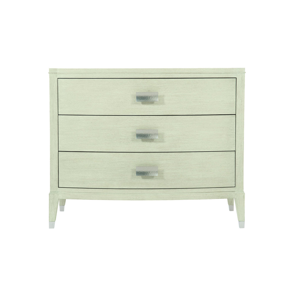 Bernhardt Bernhardt Cerused Linen East Hampton Nightstand — 3-Drawer Neo-Traditional Bedside Storage, 36.25"W 395226