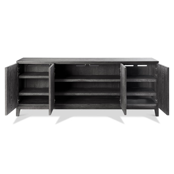 Bernhardt Bernhardt Sutton Rustic-Modern Entertainment Credenza With Reeded Doors, Adjustable Shelves & Vents 352880