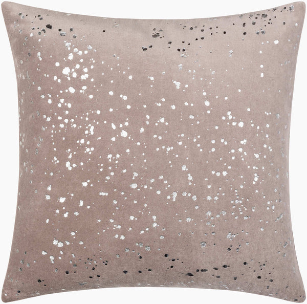 Surya Velvet Sparkle Accent Pillow - 18"L X 18"W Modern Cotton Design For A Chic & Luxurious Home Decor Gray Cotton,Cotton Vsp002-2020