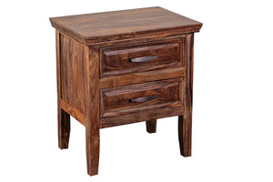 Porter Designs Porter Sonora Solid Sheesham Wood Nightstand With Rustic Gold Hardware For Timeless Bedside Storage Brown Wood 04-196-04-9740