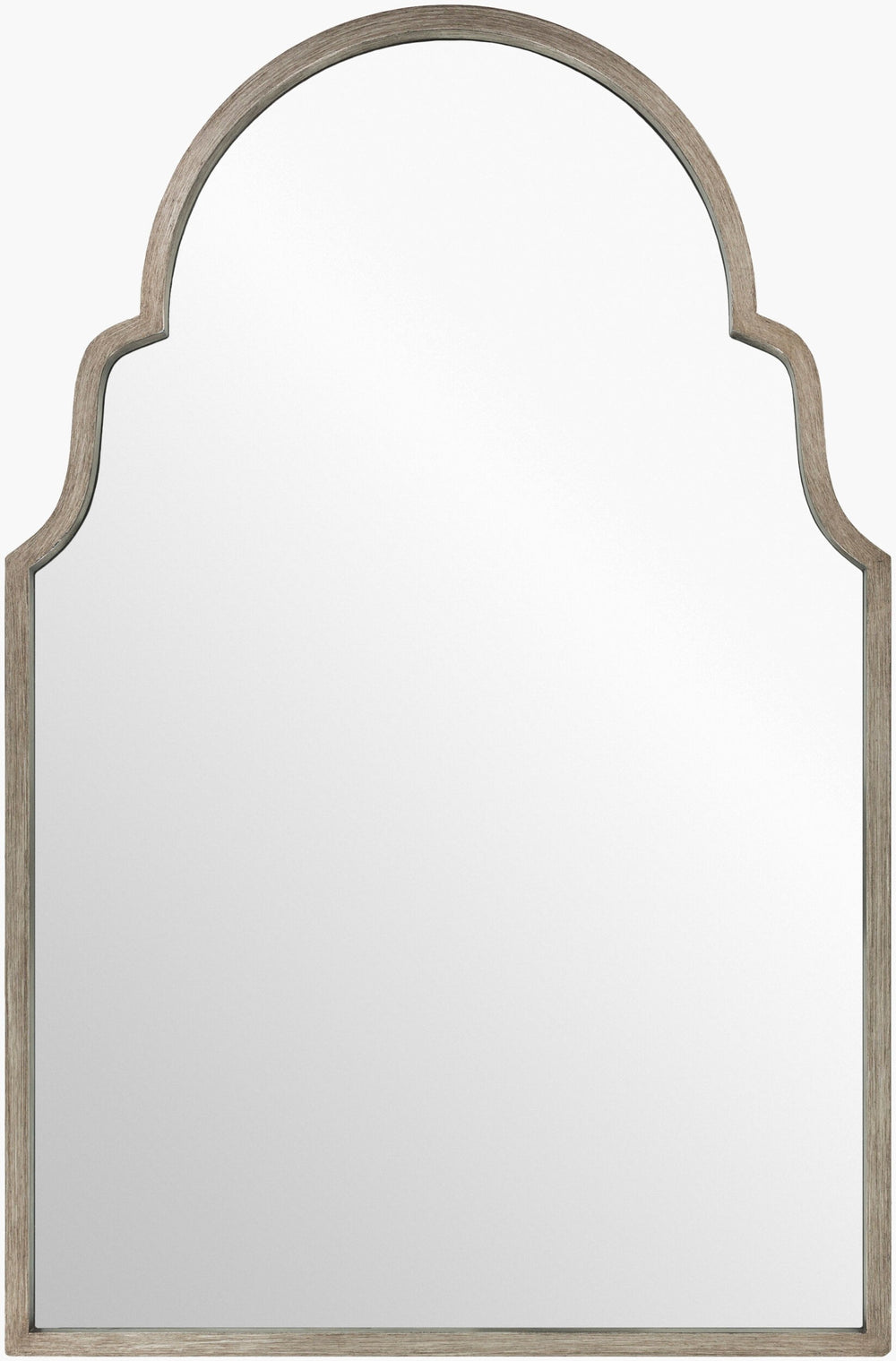 Surya Vassar Large 41" Vertical Accent Mirror - Hand-finished Metal For Traditional Home Decor Elegance Frame, Metallic ,Silver Manufactured Wood Vsr001-2843