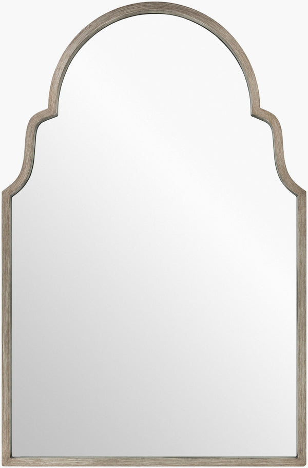 Surya Vassar Large 41" Vertical Accent Mirror - Hand-finished Metal For Traditional Home Decor Elegance Frame, Metallic ,Silver Manufactured Wood Vsr001-2843