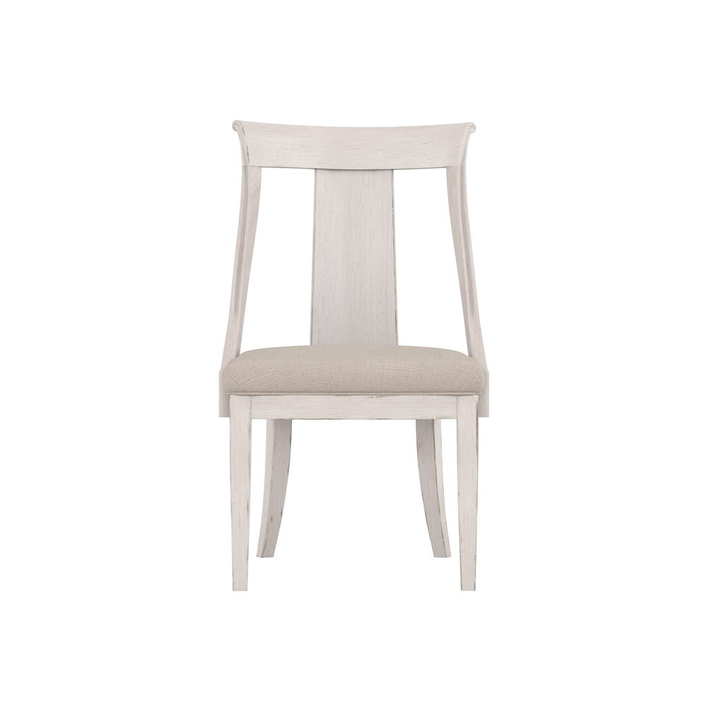 A.R.T. Furniture Alcove Side Chair Set Of 2 - Casual Traditional Design With Splat Back And Luxurious Upholstered Seat - Set Of 2 White Alder Solids,Foam,Fabric 321206-2817