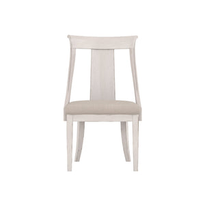 A.R.T. Furniture Alcove Side Chair Set Of 2 - Casual Traditional Design With Splat Back And Luxurious Upholstered Seat - Set Of 2 White Alder Solids,Foam,Fabric 321206-2817