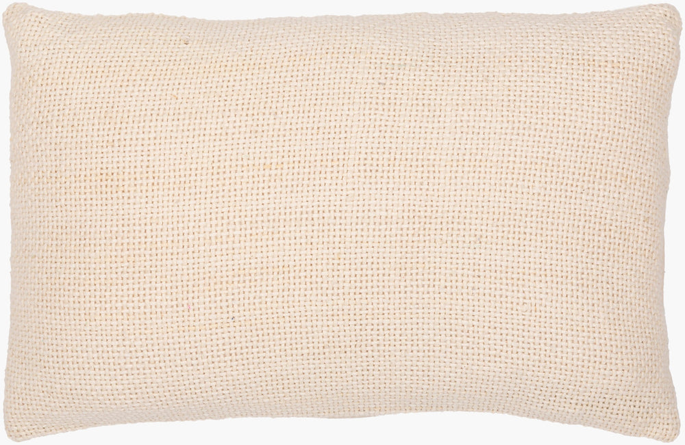 Surya Vanessa Hand-woven 14"L X 22"W Lumbar Pillow Cover - Cozy Cottage Charm For Inviting Homes Cream Cotton,Cotton Vss001-1422