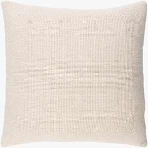 Surya Vanessa Hand-woven 18"L X 18"W Cotton Accent Pillow Cover - Cozy Global Charm For Your Home Cream Cotton,Cotton Vss001-1818p