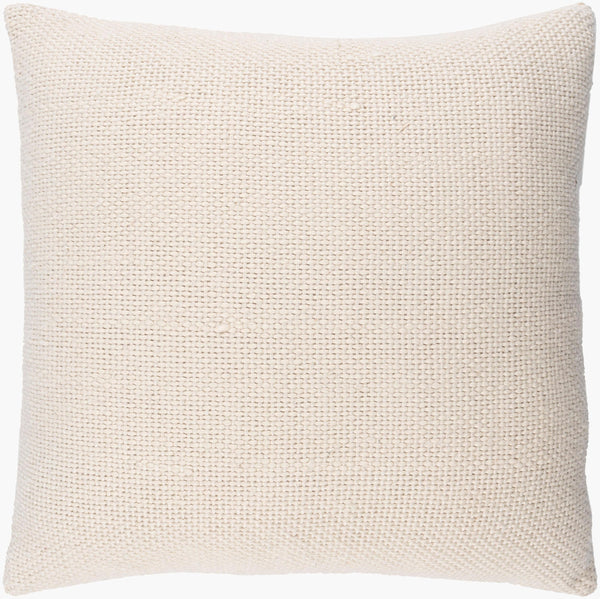 Surya Vanessa Hand-woven 18"L X 18"W Cotton Accent Pillow Cover - Cozy Global Charm For Your Home Cream Cotton,Cotton Vss001-1818p