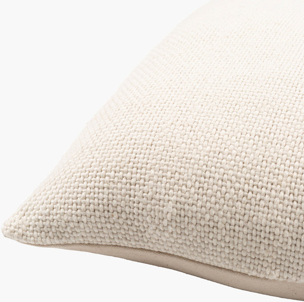 Surya Vanessa Hand-woven 14"L X 22"W Lumbar Pillow Cover - Cozy Cottage Charm For Inviting Homes Cream Cotton,Cotton Vss001-1422