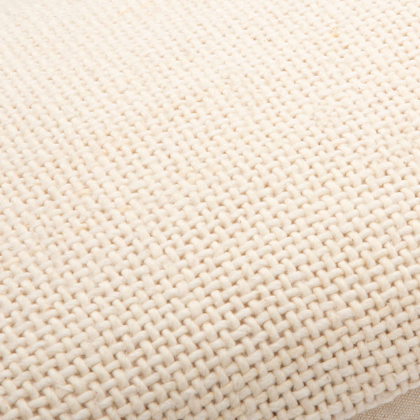 Surya Vanessa Hand-woven 14"L X 22"W Lumbar Pillow Cover - Cozy Cottage Charm For Inviting Homes Cream Cotton,Cotton Vss001-1422