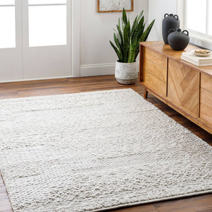 Surya Vesta Eco-friendly 10' X 14' Handmade Area Rug - Stylish, Durable, And Perfect For Any Room Decor Light Gray Recycled Pet Yarn Vst2301-268