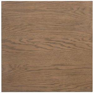 Hooker Furniture Sonnet Square End Table Wren Oak Veneer With Satin Metal Bands — Chunky Geometric Accent For Small Spaces 6072-80213-85