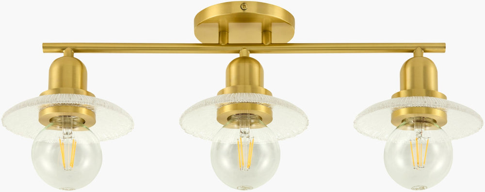 Livabliss Vastrav Art Deco Metal Glass Wall Sconce Soft Diffused Glow for Hallways and Vanities VSV-001