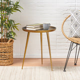 Christopher Knight Home® Everts Aluminum Accent Table - Antique Brass, Stylish & Durable End Table